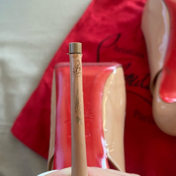 Christian Louboutin PeepToe Slingback pump heels - Picture 6 of 6